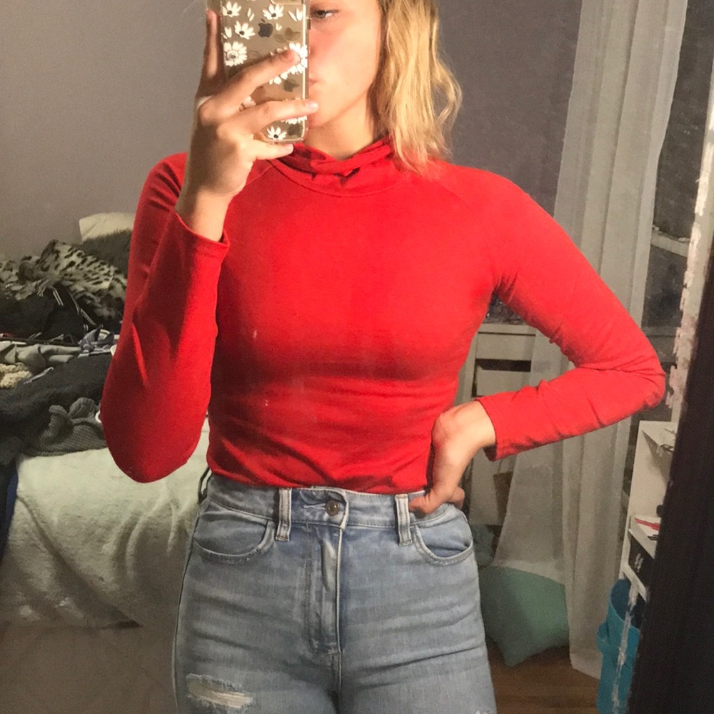 Long sleeve turtle neck body suit
